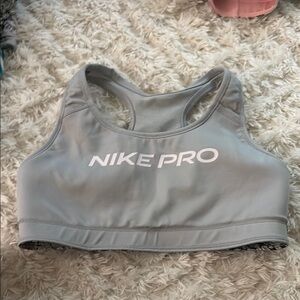 Nike Pro Light Gray Racerback Sports Bra